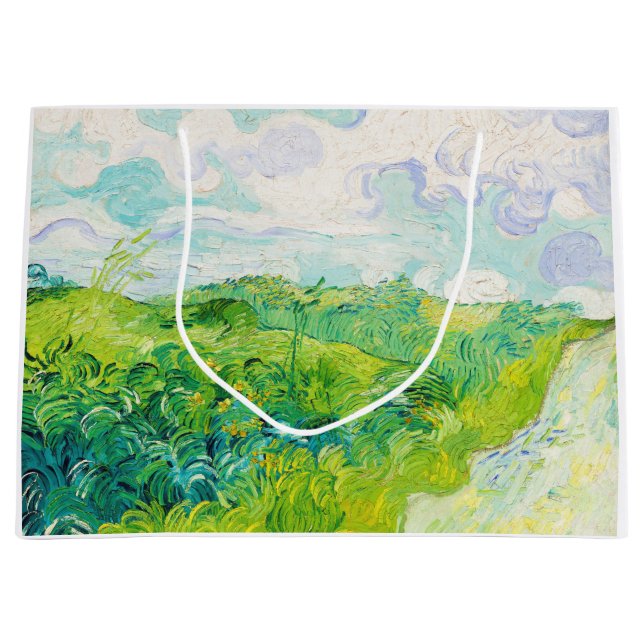 Grand Sac Cadeau Champs de blé vert, Van Gogh (Devant)