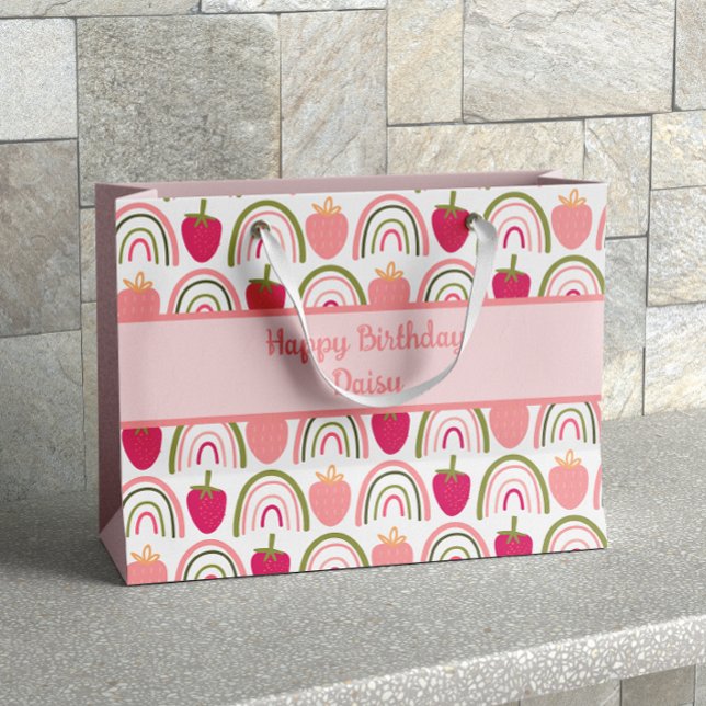 Grand Sac Cadeau Champs de fraises délicieux 1 (Créateur téléchargé)