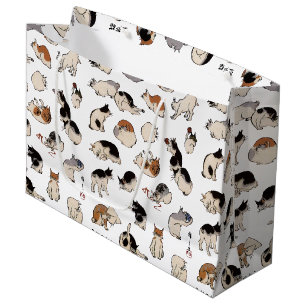 Grand Sac Cadeau Chats japonais, Hiroshige, Ukiyo-e