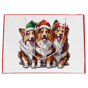 Grand Sac Cadeau Cheepdogs de Noël Shetland
