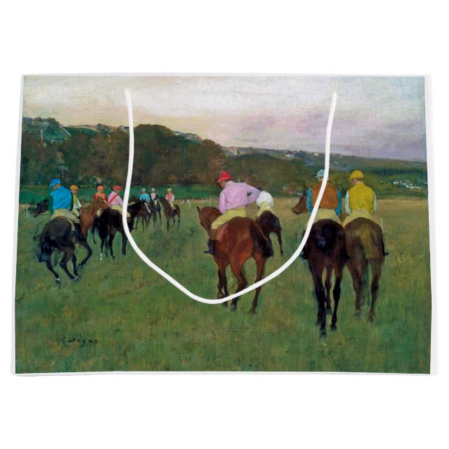 Grand Sac Cadeau Cheval de course de Longchamp, Edgar Degas (Devant)