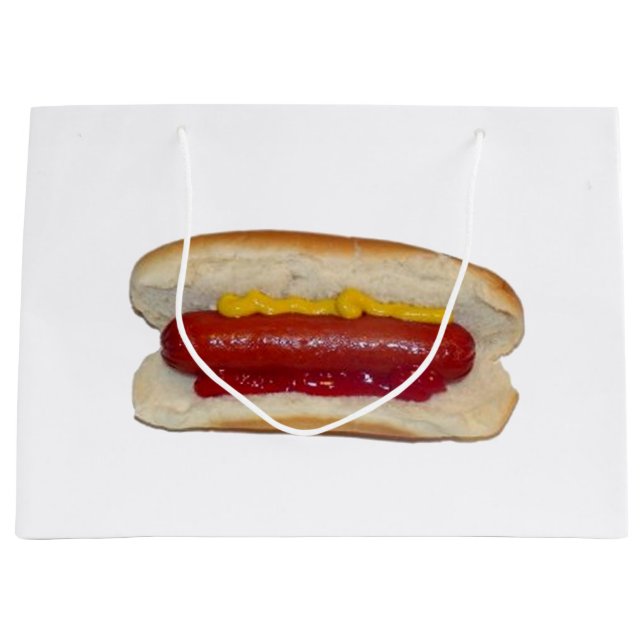 Grand Sac Cadeau Chien chaud (Devant)