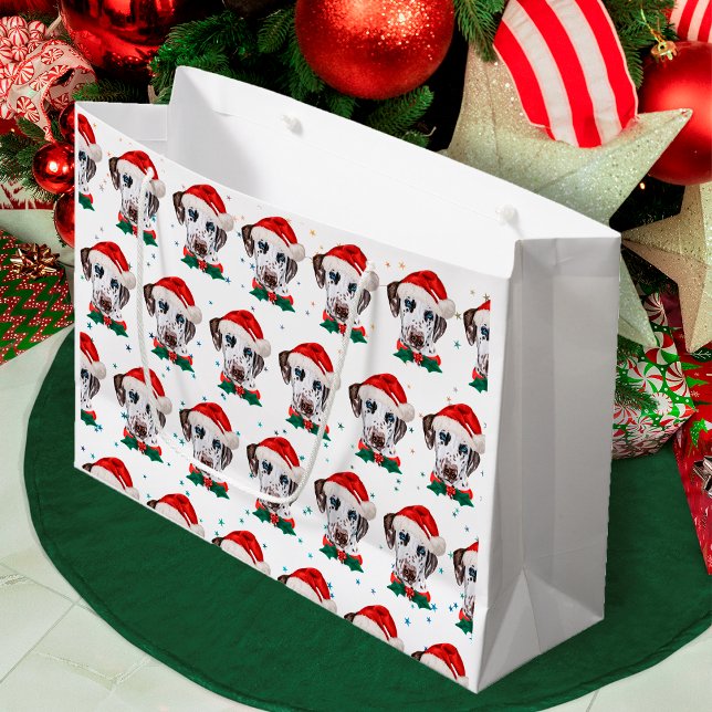 Grand Sac Cadeau Chien dalmate race Noël (Créateur téléchargé)