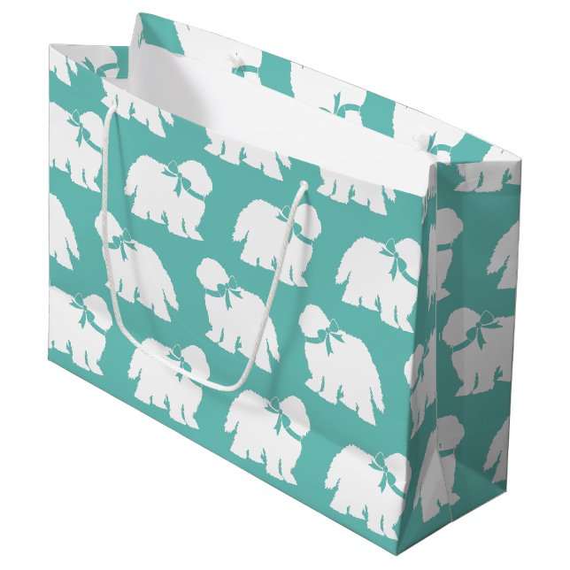 Grand Sac Cadeau Chien de mouton Chien de mouton vieux anglais Chie (Devant Angle)