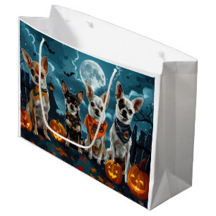 Grand Sac Cadeau Chihuahua Halloween Épouvantable