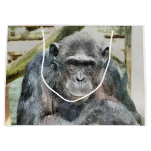 GRAND SAC CADEAU CHIMPANZEE CUTE