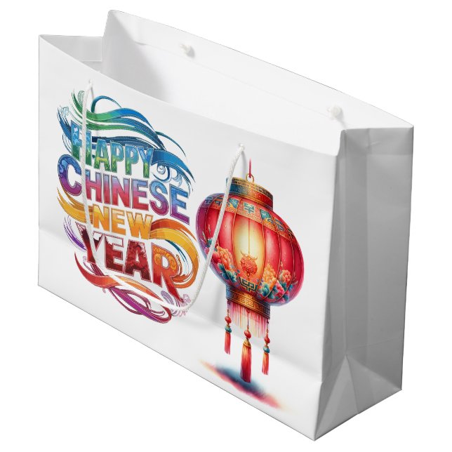Grand Sac Cadeau Chinese New Year  (Devant Angle)