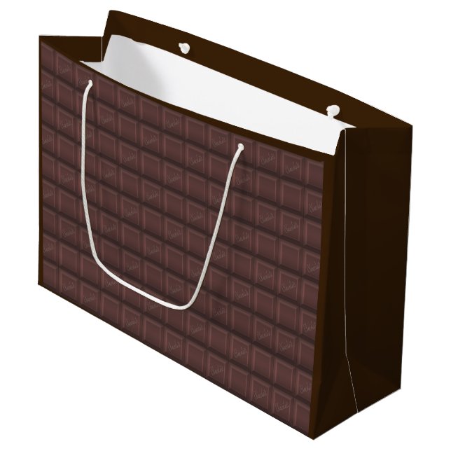 Grand Sac Cadeau chocolat au lait (Devant Angle)