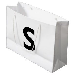 Grand Sac Cadeau Choisir une lettre Police : Ouvrir Sans Condensé