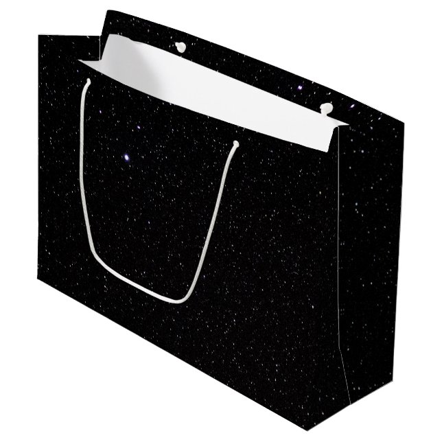 Grand Sac Cadeau Ciel nocturne avec étoiles (Devant Angle)
