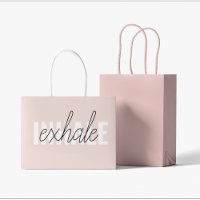 Citation moderne Pastel Pink Inhale Exhale