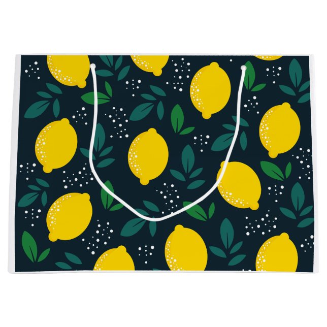 Grand Sac Cadeau Citron (Devant)