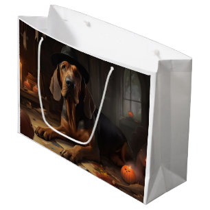 Grand Sac Cadeau Citrouilles de limier d'Halloween effrayant