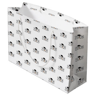 Grand Sac Cadeau Classe Argent de 2026 Graduation