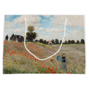 Grand Sac Cadeau Claude Monet - Champ de coquelicots