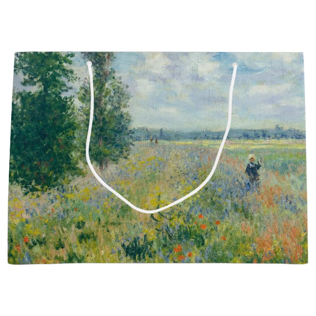 Grand Sac Cadeau Claude Monet - Champs de pavot près d'Argenteuil ( (Devant)