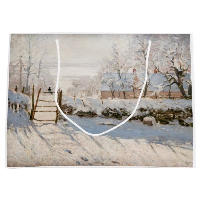 Grand Sac Cadeau Claude Monet - Le Magpie (Devant)