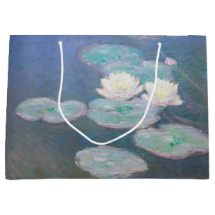 Grand Sac Cadeau Claude Monet - Lys à eau, effet du soir