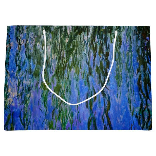 Grand Sac Cadeau Claude Monet - Lys d'eau avec saule plumant (Devant)