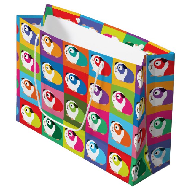 Grand Sac Cadeau Cobayes d'art de bruit (Devant Angle)