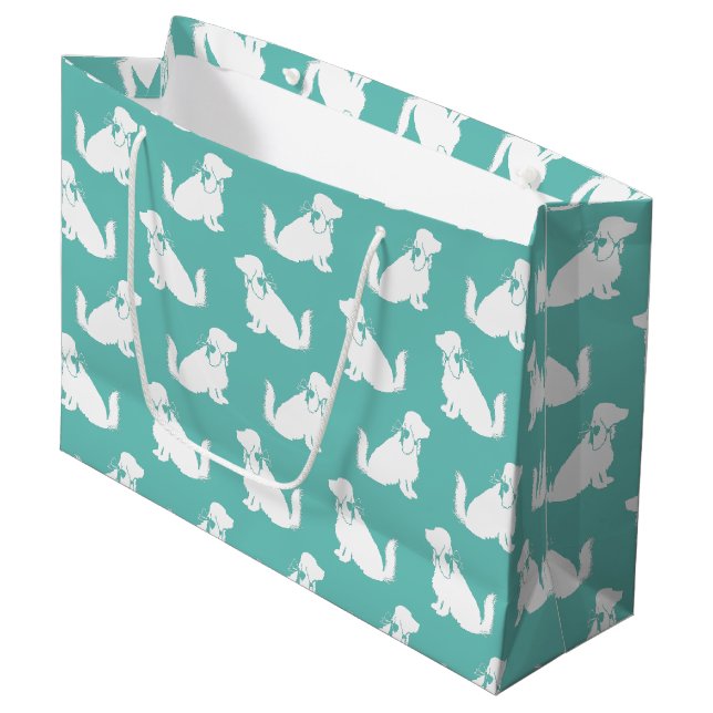 Grand Sac Cadeau Cocker Spaniel Chien Chien Puppy (Devant Angle)