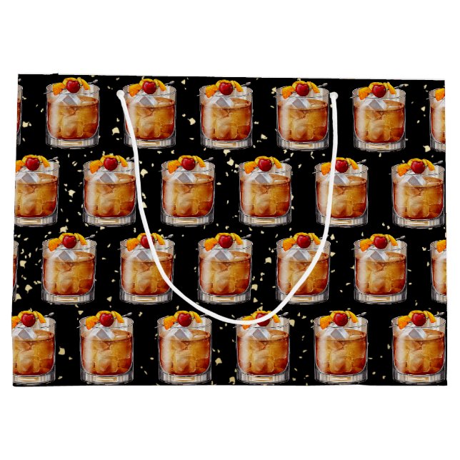 Grand Sac Cadeau Cocktail à l'ancienne (Dos)
