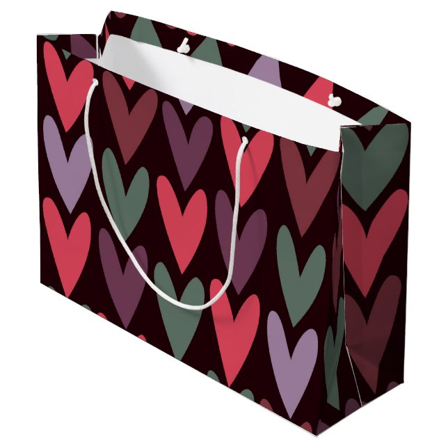 Grand Sac Cadeau Coeurs 6 (Dos Angle)