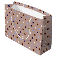 Coeurs Polka sur brun pâle