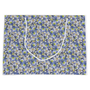 Grand Sac Cadeau Columbines Motif sans âme