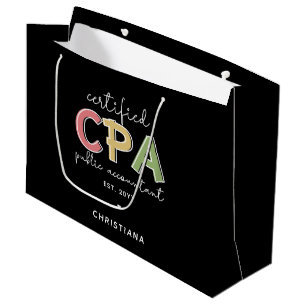 Grand Sac Cadeau Comptable Agréé CPA Personnalisé