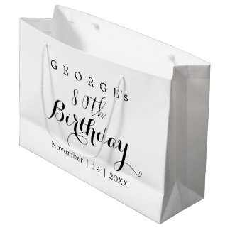 Grand Sac Cadeau Conception de fête d'anniversaire en typographie m