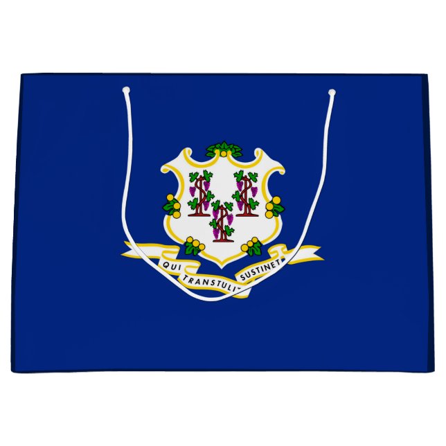 Grand Sac Cadeau Conception de l'indicateur d'état Connecticut (Devant)
