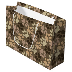 Grand Sac Cadeau Conception d'empreinte de patte