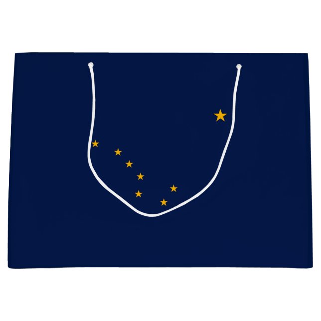 Grand Sac Cadeau Conception du drapeau de l'État de l'Alaska (Devant)