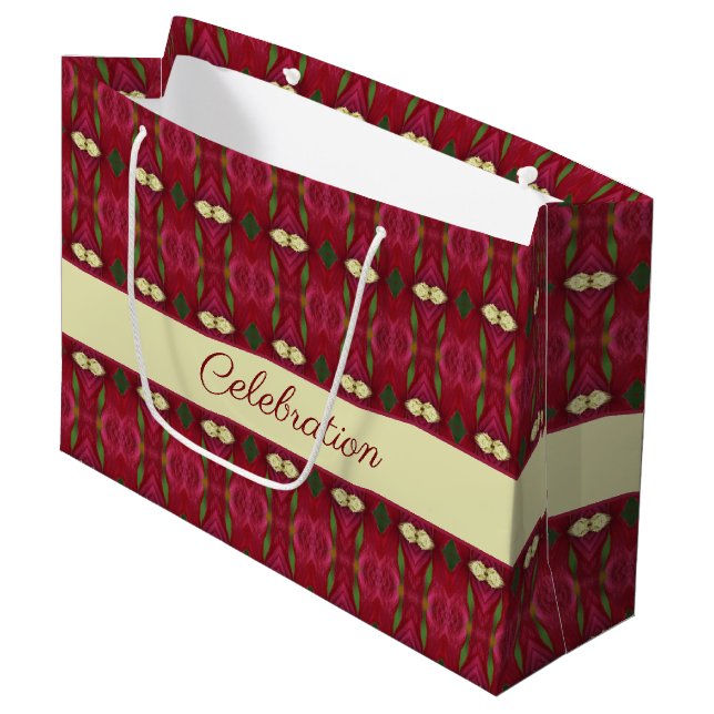 Grand Sac Cadeau Conception élégante (Devant Angle)