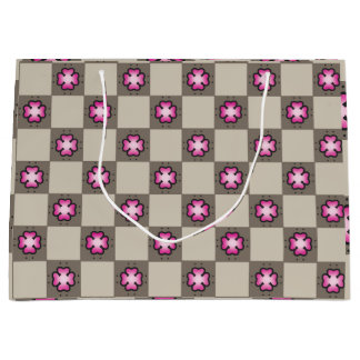 Grand Sac Cadeau Conception esthétique rétro transparente
