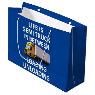 Grand Sac Cadeau Conducteur de camion semi-remorque