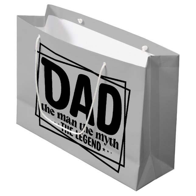 Grand Sac Cadeau Cool papa homme mythe légende (Devant Angle)