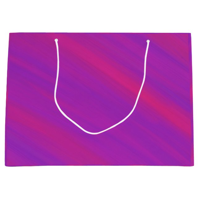 Grand Sac Cadeau Coucher de soleil rose et violet (Devant)