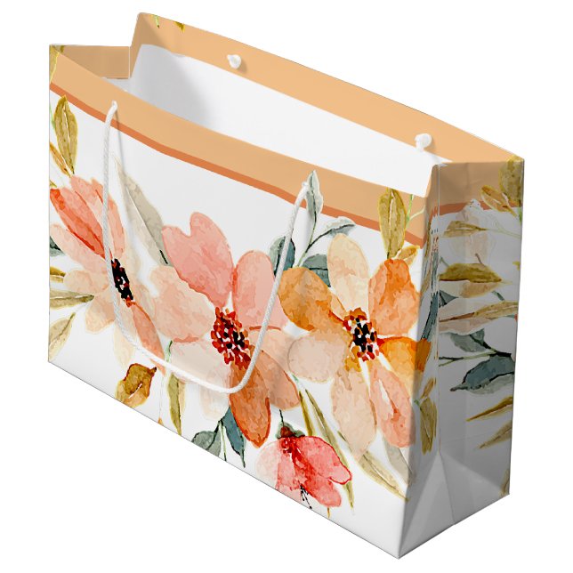 Grand Sac Cadeau Couleur d'eau de chute (Devant Angle)