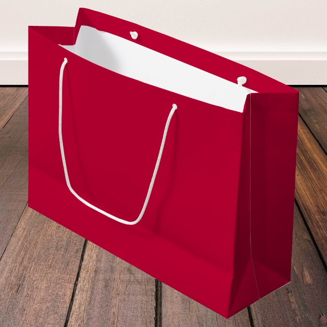 Grand Sac Cadeau Couleur solide crème Crimson (Créateur téléchargé)