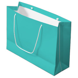 Grand Sac Cadeau Couleur solide turquoise moyenne