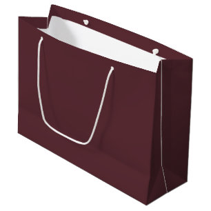 Grand Sac Cadeau Couleur unie marron profond