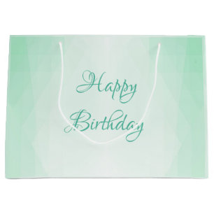 Grand Sac Cadeau Couleur verte à la pointe de la mode Joyeux texte
