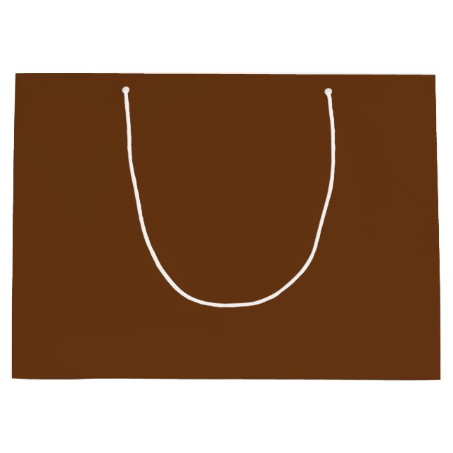 Grand Sac Cadeau Couleur vierge solide Sepia (Devant)