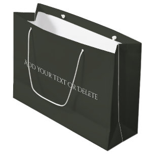 Grand Sac Cadeau Couleurs de tendance - Gris de forêt foncée - Soli