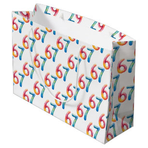 Grand Sac Cadeau Couleurs Vives 67 Sans Signification Blanche