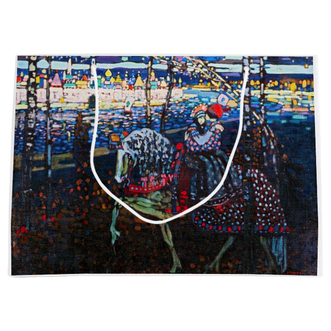 Grand Sac Cadeau Couple à cheval blanc, Wassily Kandinsky (Devant)