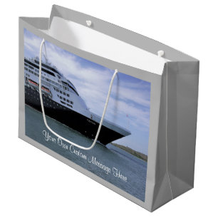 Grand Sac Cadeau Coutume lisse d'arc de bateau de croisière