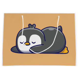 Grand Sac Cadeau Cozy Little Penguin Nap